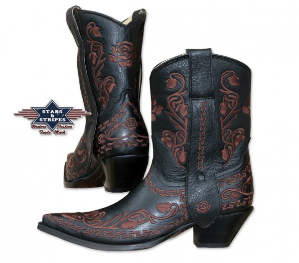 Stars & Stripes Ladies Boots black