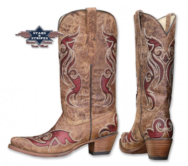 Stars & Stripes Ladies Boots brown
