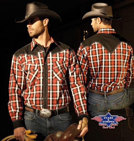 Stars & Stripes Herren-Westernhemd Jayden