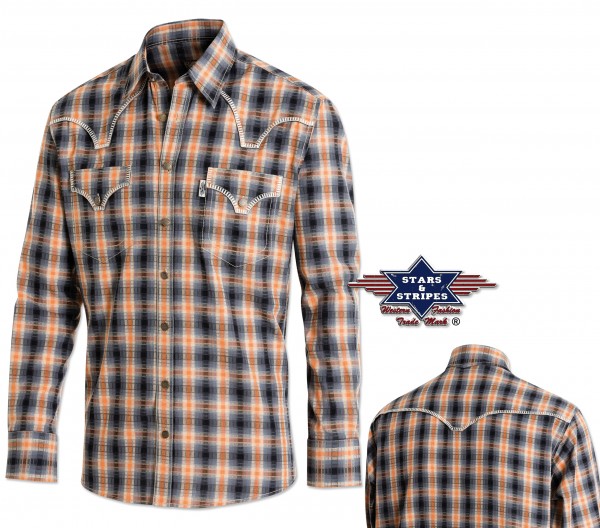 Stars & Stripes Herren-Westernhemd Justin, langarm
